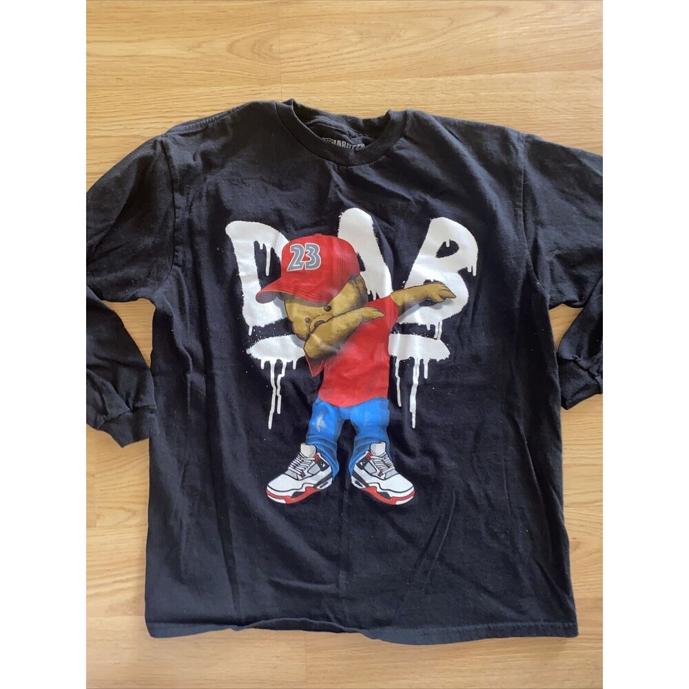 Hardten Clothing Long sleeve Black T shirt Dab Bear Large Boys